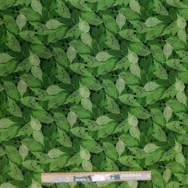 Quilting Patchwork Sewing Fabric Foliage Leaves Light Green 50x55cm FQ