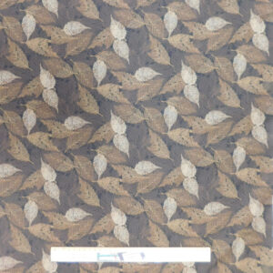 Quilting Patchwork Sewing Fabric Foliage Leaves Brown 50x55cm FQ
