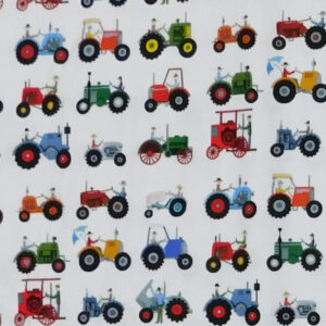 Quilting Patchwork Sewing Fabric Assort Tractors Rows 50x55cm FQ