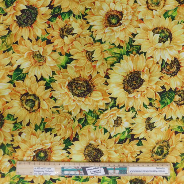 Quilting Patchwork Sewing Fabric Sunflower Seasons 50x55cm FQ