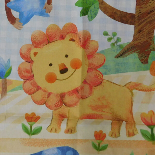 Patchwork Quilting Sewing Fabric Wee Ones Jungle Cot Panel 92x110cm