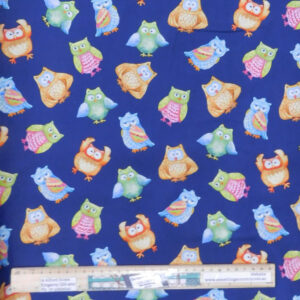 Quilting Patchwork Sewing Fabric Wee Ones Owls Allover 50x55cm FQ
