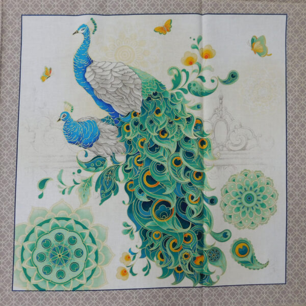 Patchwork Quilting Fabric Imperial Peacock Panel 92x110cm