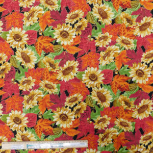 Quilting Patchwork Sewing Fabric Autumn Sunflowers 50x55cm FQ