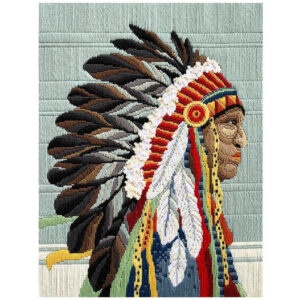 Country Threads Long Stitch Kit Indian Chief Including Threads