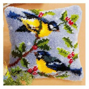Crafting Kit Birds Latch Hook with Cushion Hook and Threads