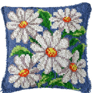 Crafting Kit Daisies Latch Hook with Cushion Hook and Threads