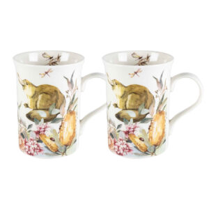 Elegant Kitchen Tea Coffee Fauna Platypus Mugs Cups Set of 2