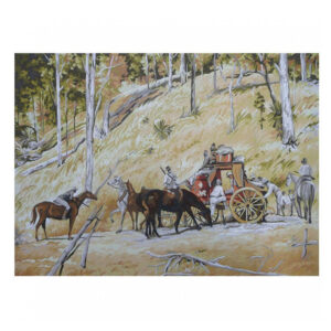 Country Threads Printed Tapestry Needlepoint Bailed Up 55x79cm Canvas