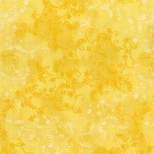 Quilting Patchwork Sewing Fabric Mystic Vine Lemon 50x55cm FQ