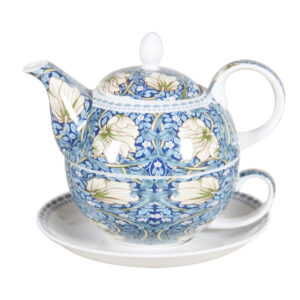 Elegant Kitchen Teapot William Morris Blue Tea for One Giftboxed