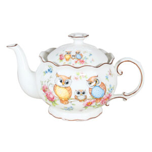 Elegant Kitchen Teapot Owls China Tea Pot 600ml Small