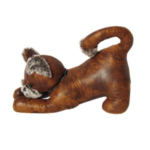 Country Leather Look Weighted Simon the Cat Door Stopper