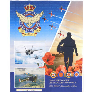 Patchwork Quilting Fabric ANZAC Air Force Panel 90x110cm