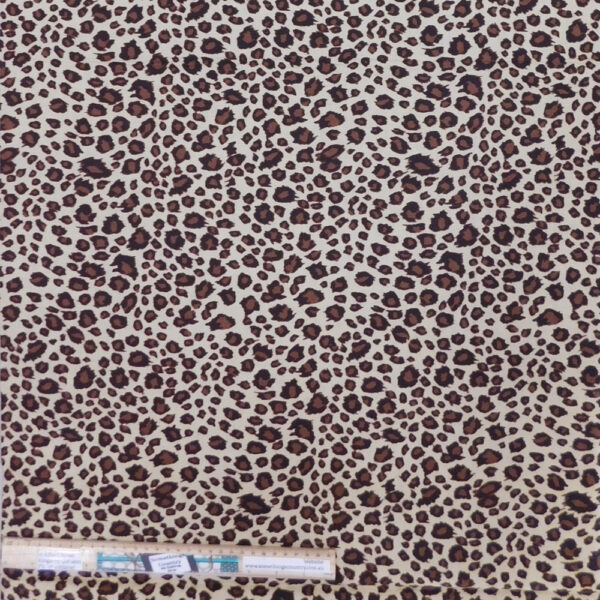 Quilting Patchwork Sewing Fabric On Safari Leopard Print 50x55cm FQ