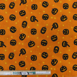 Quilting Patchwork Sewing Fabric Pumpkins Halloween 50x55cm FQ