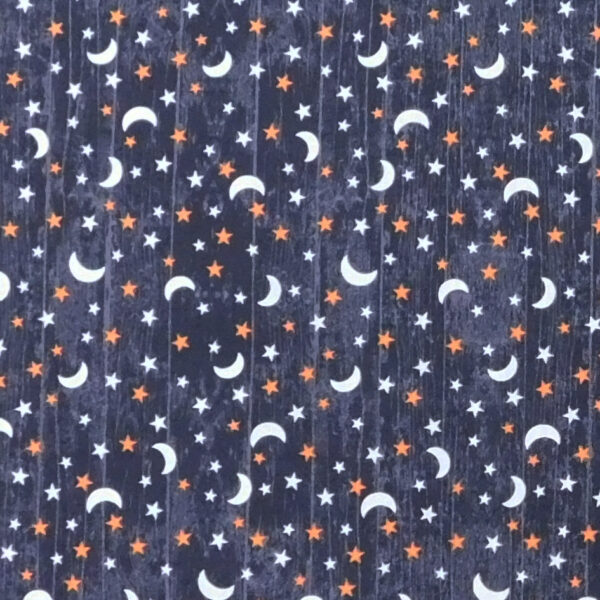 Quilting Patchwork Sewing Fabric Stars and Moon Halloween 50x55cm FQ