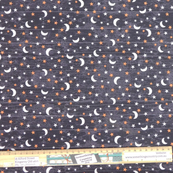 Quilting Patchwork Sewing Fabric Stars and Moon Halloween 50x55cm FQ