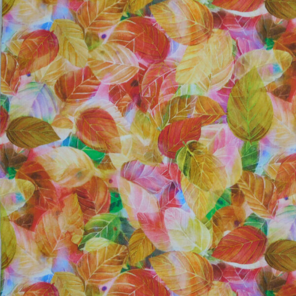 Quilting Patchwork Sewing Fabric Mystic Leaves Orange 50x55cm FQ