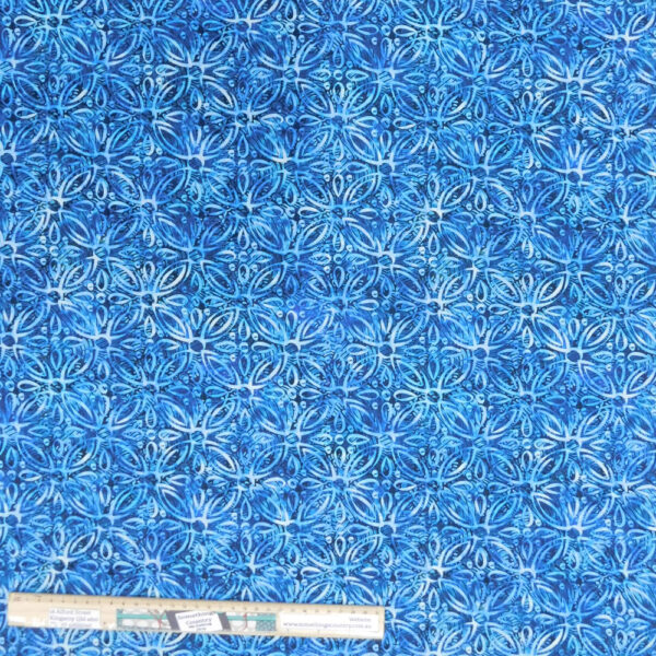 Quilting Patchwork Sewing Fabric Savannah Abstract Blue 50x55cm FQ