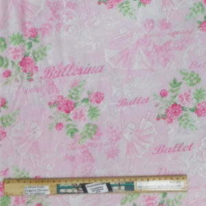 Quilting Patchwork Sewing Fabric Ballerina Pink 50x55cm FQ