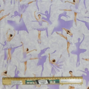 Quilting Patchwork Sewing Fabric Ballerina Lilac 50x55cm FQ