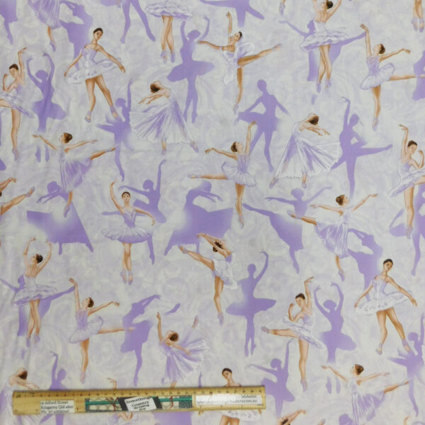 Quilting Patchwork Sewing Fabric Ballerina Lilac 50x55cm FQ