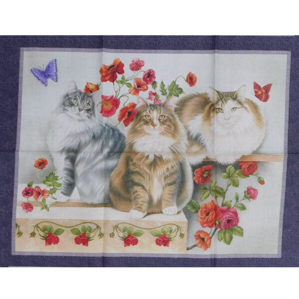 Patchwork Quilting Fabric Christmas Cats N Quilts 60x110cm