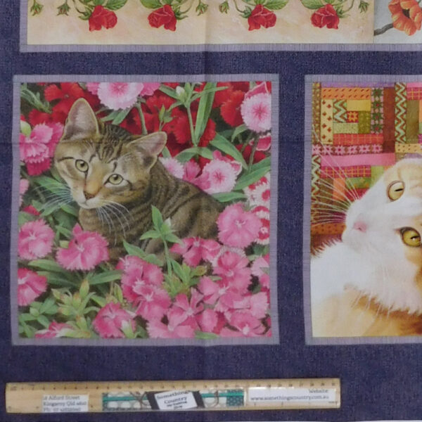 Patchwork Quilting Fabric Christmas Cats N Quilts 60x110cm