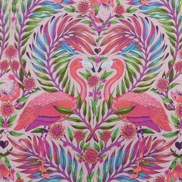 Quilting Patchwork Sewing Fabric Tula Pink Daydreamer Flamingo 50x55cm FQ