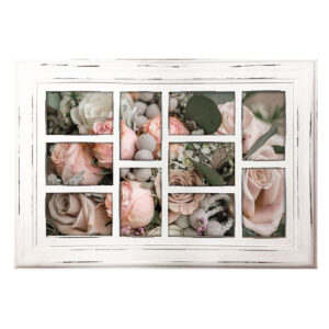 French Country Whitewash Wooden 6x4 Ten Floral Photo Frame