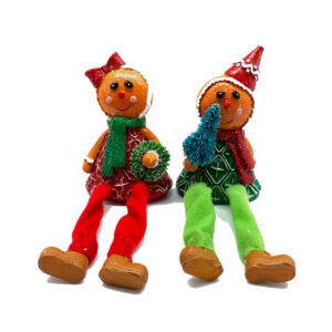 Christmas Ornaments Xmas Gingerbread Boy and Girl Shelf Sitters
