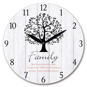 Clock Wall Hanging French Country Family Tree 29cm