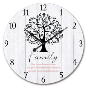 Clock French Country Wall Hanging Family Tree 60cm