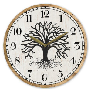 Clock Wall Hanging French Country Tree of Life 29cm