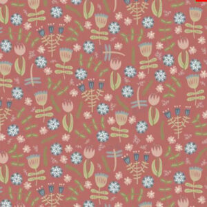 Quilting Patchwork Sewing Fabric Heartstrings Red/Pink Floral 50x55cm FQ