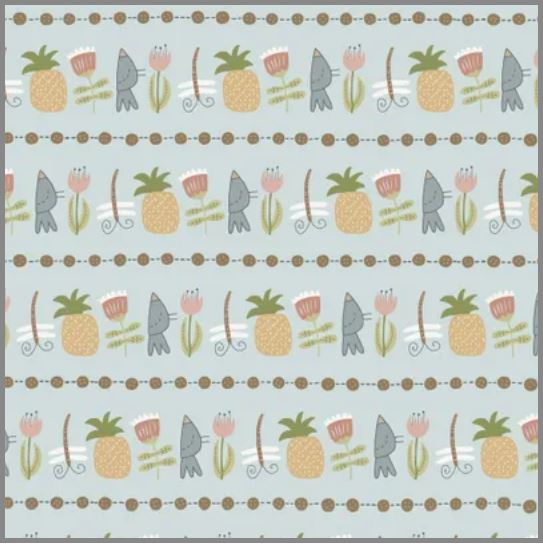Quilting Patchwork Sewing Fabric Heartstrings Birds Pineapples 50x55cm FQ