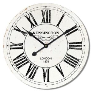 Clock French Country Wall Hanging Kensington Station London 60cm