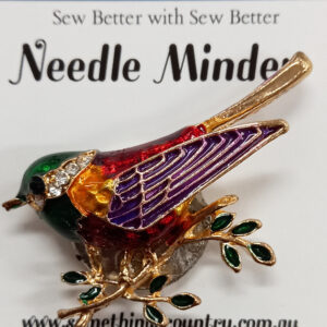 Sew Better Cross Stitch Needle Minder Keeper Bird Bling Magnet