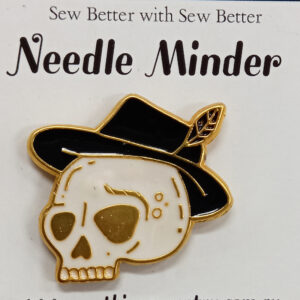 Sew Better Cross Stitch Needle Minder Keeper Skull Hat Magnet