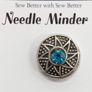 Sew Better Cross Stitch Needle Minder Keeper Blue Bling Magnet