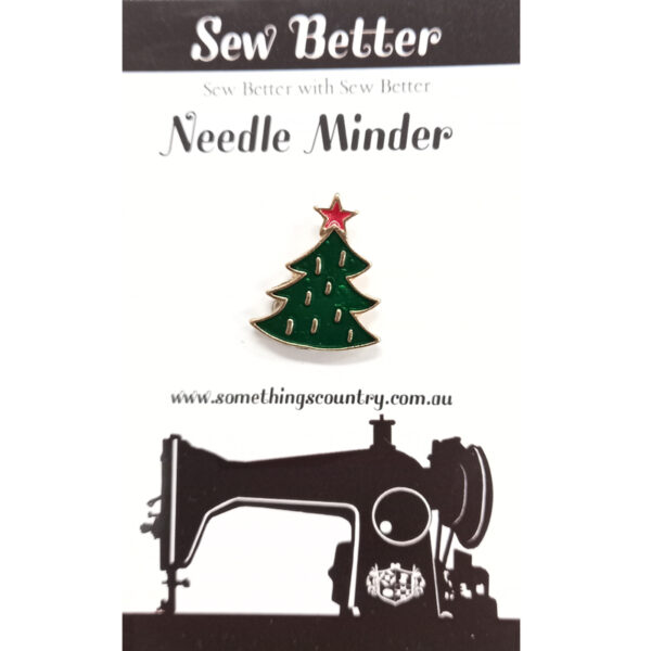 Sew Better Cross Stitch Needle Minder Keeper Xmas Tree Magnet