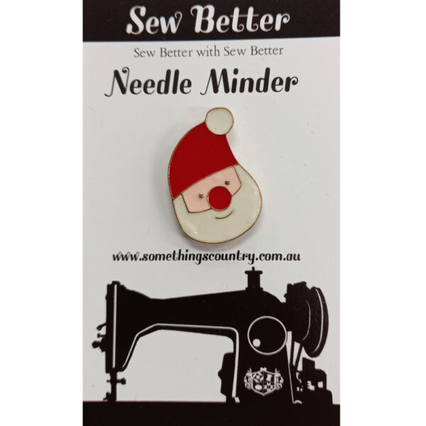 Sew Better Cross Stitch Needle Minder Keeper Santa Head Magnet