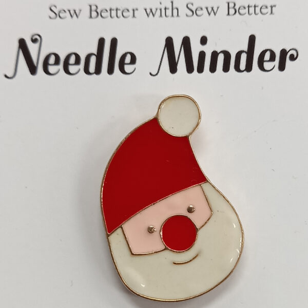 Sew Better Cross Stitch Needle Minder Keeper Santa Head Magnet