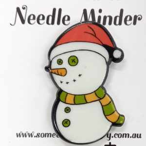 Sew Better Cross Stitch Needle Minder Keeper Snowman Magnet