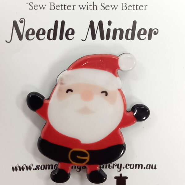 Sew Better Cross Stitch Needle Minder Keeper Santa Claus Magnet