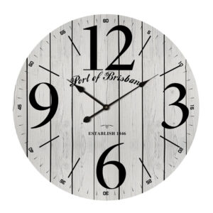 Clock French Country Wall Large Port of Brisbane 60cm