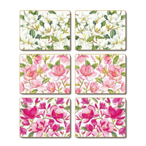 Country Kitchen Magnolia Garden Cinnamon Cork Backed Placemats Set 6