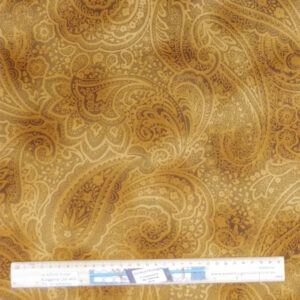 Quilting Patchwork Sewing Fabric Brown Paisley 50x55cm FQ