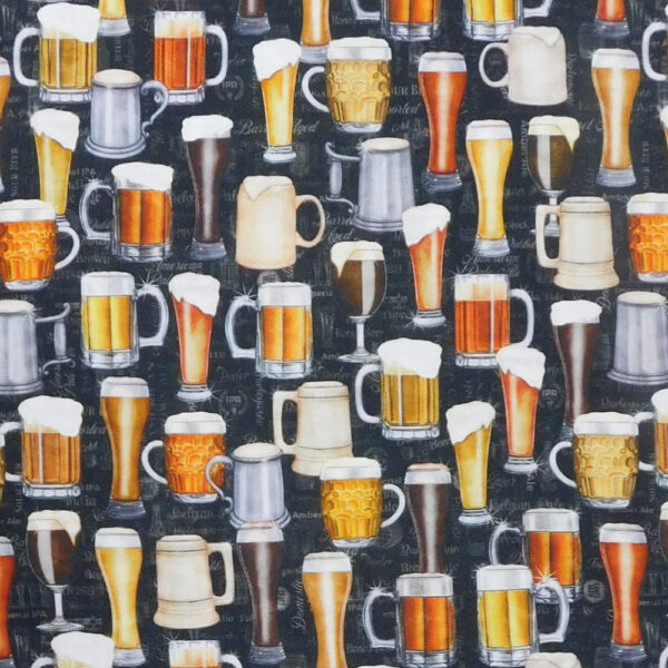 Quilting Patchwork Sewing Fabric Beer Allover 50x55cm FQ